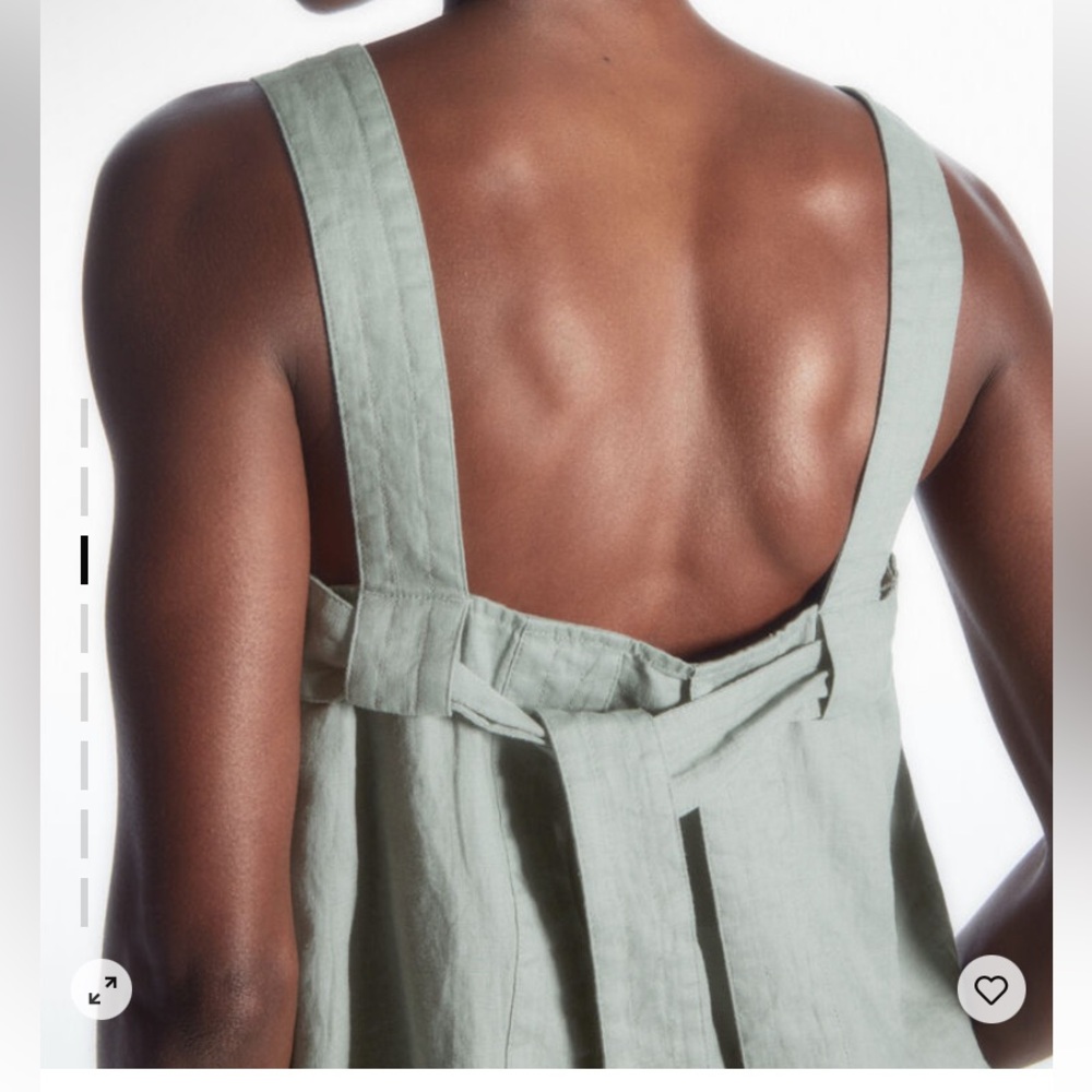 COS Pale Mint Linen Wide-Leg Jumpsuit Set - Picture 11 of 14